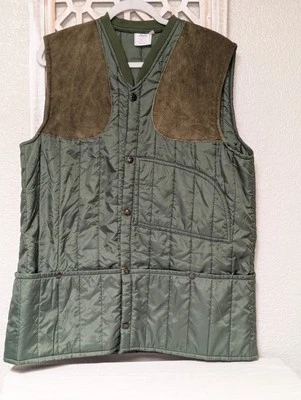 Chaleco de tiro Beaver Of Bolton Ltd gamuza hombros verde oliva para hombre 44 pulgadas 112 cm Foto 1 de 4