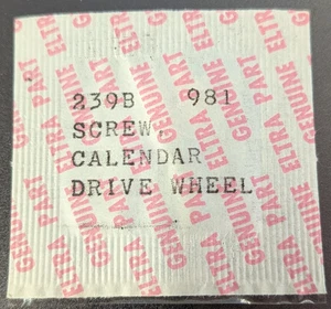 ELGIN Grade 981 Factory NOS Watch Part #239B - CALENDAR DRIVE WHEEL SCREW - Picture 1 of 2