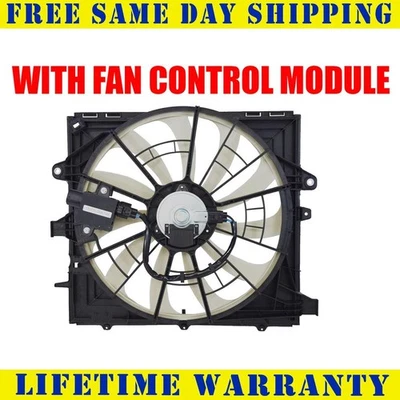 New Radiator Cooling Fan For 13-15 Cadillac ATS CTS 2.0L 3.6L W/Control Module - Image 1 of 4