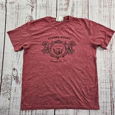 Camiseta Flying Point Surf & Skate Southampton NY Roja Manga Corta Para Hombre S Foto 1 de 4