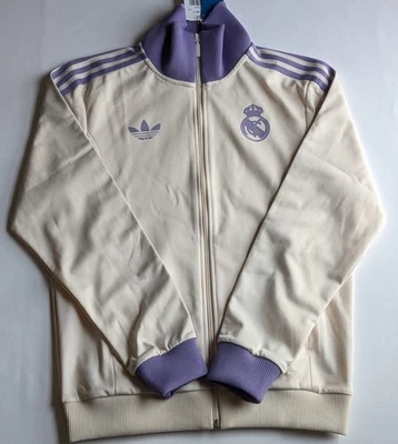 Adidas Real Madrid Full Zip Soccer Track Jacket Magic Lilac Mens Size M IY0058 - Image 1 of 4