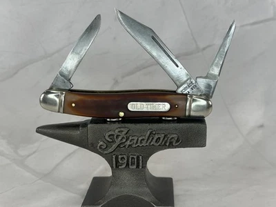 Cuchillo de leñador Schrade USA Old Timer 858 1973-2004 - Sawcut Delrin Foto 1 de 4