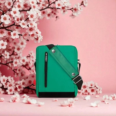 Bolso Bandolera Verde para Tablet - Hecho para iPad de 10 Pulgadas, Samsung, Lenovo, Fire Foto 1 de 4