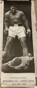 Poster: Muhammad Ali vs Sonny Liston First Round Size 21X62 Uk Print Door Poster - Picture 1 of 6