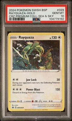 PSA 10 Rayquaza SWSH029 Sword & Shield Holo Black Star Promo Pokemon Card - Image 1 of 2