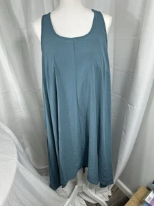 Halara Kleid Damen Übergröße 1X blau grün Hi Lo schnelltrocknend Racerback Tasche - Bild 1 von 6