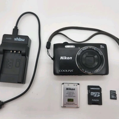 Nikon Coolpix A300 Black 20.1 MP Camera Wi-Fi Bluetooth Mit Ladegerät  - Bild 1 von 4