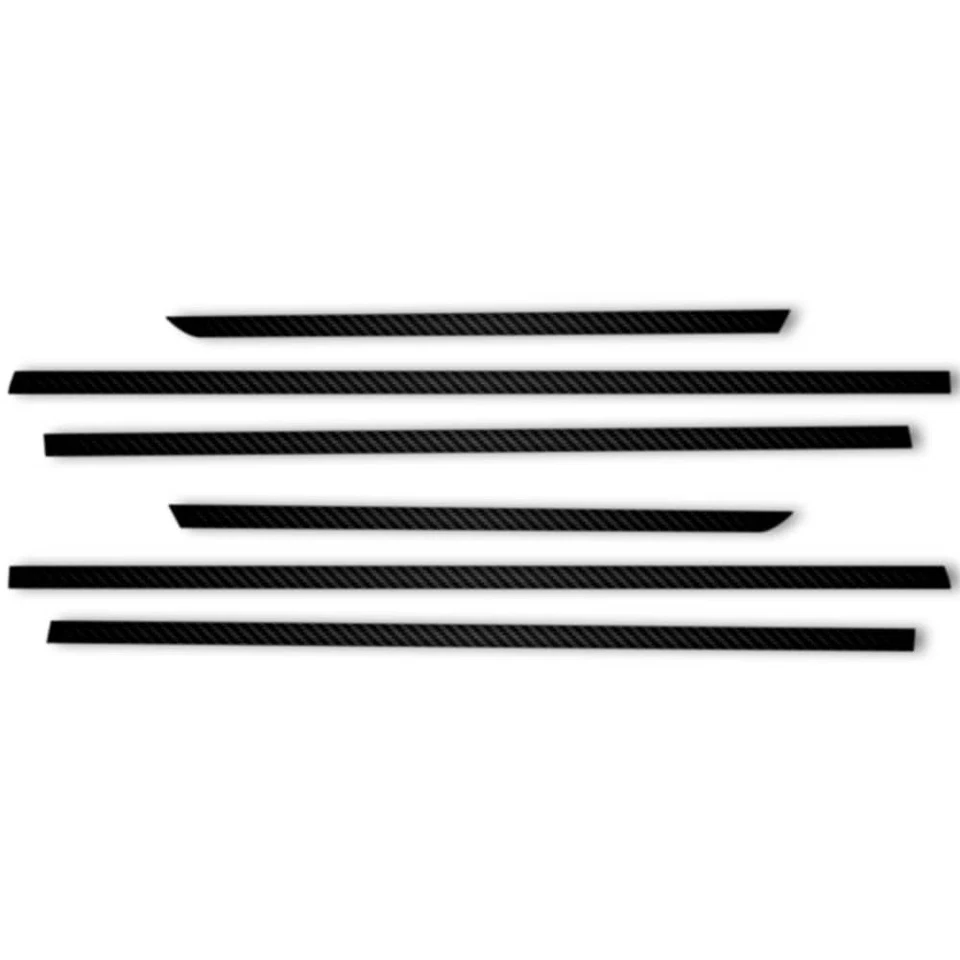 6pc Carbon Fiber Window Sill Trim fits 2009-2023 Dodge Journey - Image 1 of 1