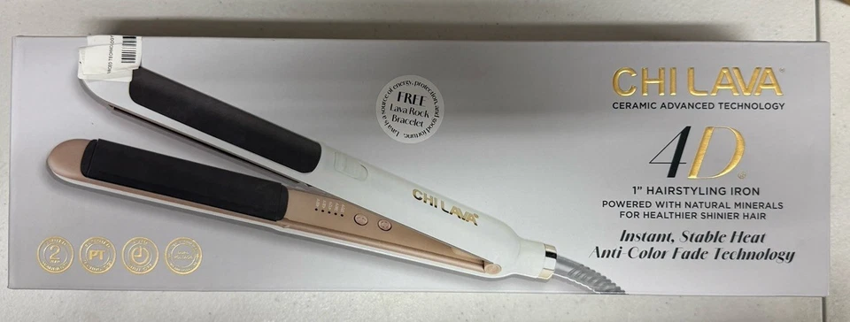 NUEVO CHI: Lava 4D 1" Plancha de Peluquería Alimentada con Minerales Naturales Foto 1 de 1