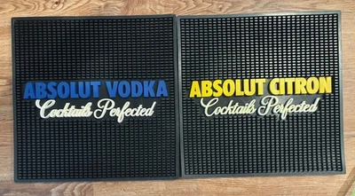 ABSOLUT VODKA COCKTAILS PERFECTED RUBBER BAR MATS 14 X 14 - BRAND NEW - Image 1 of 3