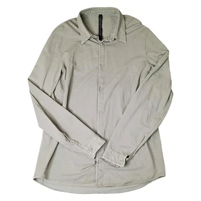 Camisa para hombre Lululemon Comisión tinte enzimático manga larga abotonada helecho verde XL Foto 1 de 4