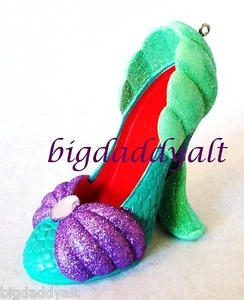 New Disney Parks Little Mermaid Ariel Princess Shoe Ornament Christmas Holiday - Picture 1 of 1