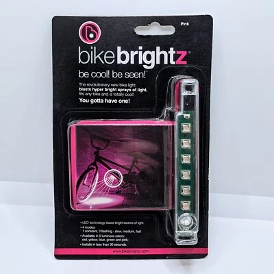 Brightz Electronic Pink LED Bicycle Light with 1-Constant & 3-Flash Bike Body - Image 1 of 3