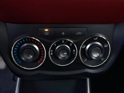 For Alfa Romeo MiTo 08-16 Polished Aluminum Rings for Heating Control Panel 3pcs - Image 1 of 4