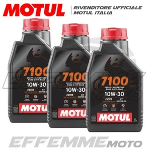 MOTUL 7100 10W30 MA2 100% SINTETICO 3 Litri olio motore 4T Moto Quad Atv Scooter - Foto 1 di 1