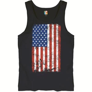 Top sin mangas Distressed Grunge bandera americana vintage 4 de julio EE. UU. - Imagen 1 de 17