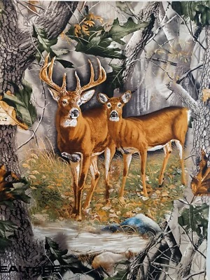 Buck And Doe Fabric Panel - Image 1 of 2