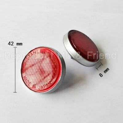 Reflector horquilla delantera (rojo) para Honda C70M CD50 CD65 CD70 CL50 SL70 SL90 Z50 Foto 1 de 4