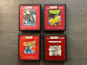 Atari 2600 Red Series - Secret Quest, Desert Falcon, Q-Bert, & Midnight Magic - Picture 1 of 3