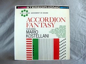 Mario Kostellani : Accordion Fantasy 1962 Rock LP Vinyl Record S-41 (Grade VG+) - Picture 1 of 7
