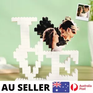 Personalised Building Blocks LOVE Custom Photo - AU Stock - Picture 1 of 10