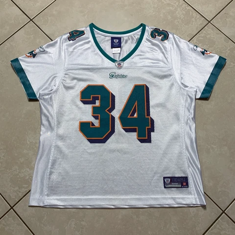 REEBOK On Field Ricky Williams #34 Miami Dolphins NFL Jersey Womens XL Football Cover