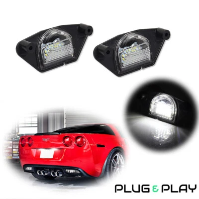 [SUPER BRIGHT] Pontiac Aztek 2001-05 White SMD LED License Plate Light Lamp Pair - Image 1 of 4