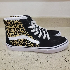 Vans Unisex Mujer Talla 8.5 Junior Talla 7 Alto Flocado Leopardo NUEVO con ETIQUETAS - Imagen 1 de 11