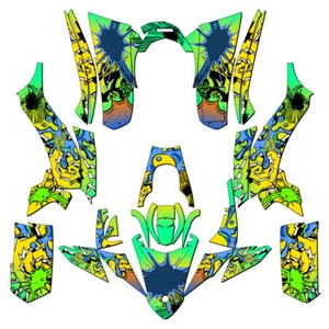 2017-2021 YFZ 50 ZANY Yellow Senge Graphics Kit Compatible with Yamaha - Picture 1 of 7