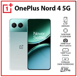 OnePlus Nord 4 5G 16GB+512GB GREEN Dual SIM Android Cell Phone - Afbeelding 1 van 6