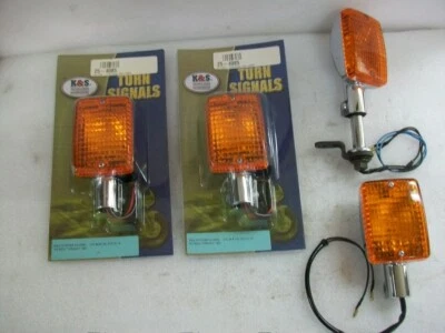 Nice! 1982 Yamaha VX920 Virago VX 920 K&S All 4 Turn Signals Amber 25-4085 - Image 1 of 4