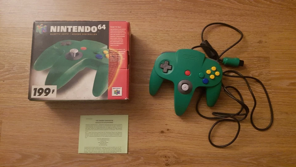 Manette officielle verte Nintendo 64 N64 - avec boîte - Photo 1/1