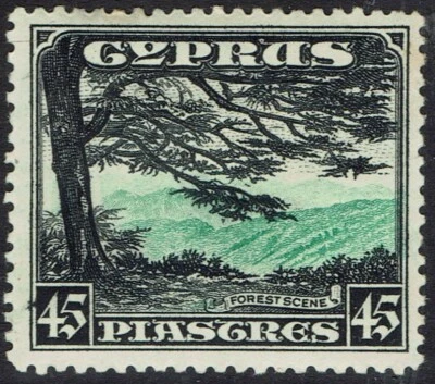 CHIPRE 1934 ESCENA FORESTAL 45PI  Foto 1 de 2