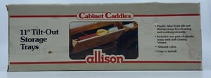 Vintage Cabinet Caddies 11" Tilt Out Storage Trays Wooden Allison Pull Down 856 - Picture 1 of 6
