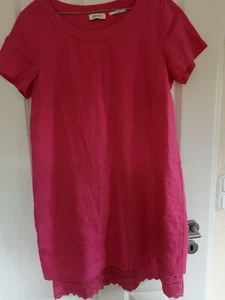 Kleid Leinenkleid von Malvin, Gr. L/XL, pink, gefüttert, mit Spitze, 100%Leinen - Bild 1 von 9