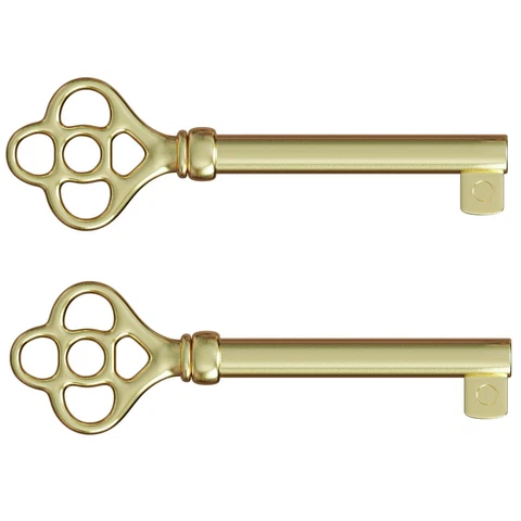 KY-3AB Brass Plated Hollow Barrel Skeleton Key for Antique, Vintage and Old C Cover