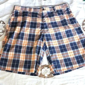 Callaway Golf Embroidered Logo Plaid Flat Front Athletic Sz 36 Shorts w Pockets - Picture 1 of 10