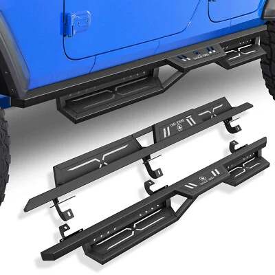 For 2007-2018 Jeep Wrangler JK JKU Unlimited 4 Doors Square Tube Running Boards  Foto 1 de 4