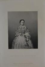 Antique Art Mademoiselle Piccolomini Famous English Actress Portrait 1850's