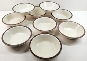 9 Staffordshire Heather Rim Cereal Bowl Set Vintage Doverstone England Retro Lot - Picture 1 of 24