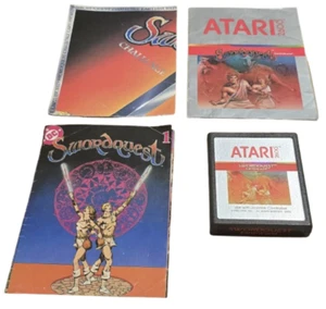 Swordquest Earthworld Atari 2600 póster manual comi y cartucho de juego! - Imagen 1 de 4