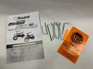 Razor Dirt Rocket MX125, SX125 Owners Manual Packet with tools - Picture 1 of 3