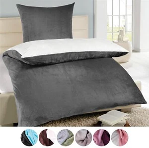 Biancheria da letto girevole cashmere touch 135x200 cm/80x80 cm copriletto fodera cuscino - Foto 1 di 68