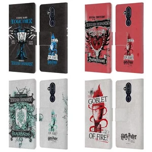 OFFICIAL HARRY POTTER GOBLET OF FIRE I LEATHER BOOK WALLET CASE FOR NOKIA PHONES - Picture 1 of 10