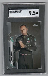 2020 Topps Chrome Formula 1 #1 Lewis Hamilton Mercedes Portrait SGC 9.5 MINT+ - Picture 1 of 2