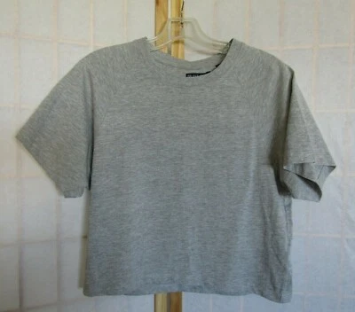 Nuevo con etiquetas Top corto Brave Soul Margot gris jaspeado manga corta algodón para mujer talla S Foto 1 de 4