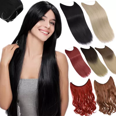 Secret Natural Wire in Hair Extensions Hidden Head Band One Piece Miracle Ring - Image 1 of 4