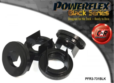 Inserts De Boulons Arrière Powerflex Noir Pour Audi A5 (07-16) PFR3-731BLK - Photo 1/4