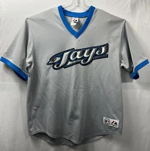 Vtg Majestic Toronto Blue Jays DELGADO #25 MLB Baseball Pullover Jersey XL/XXL ? - Picture 1 of 8