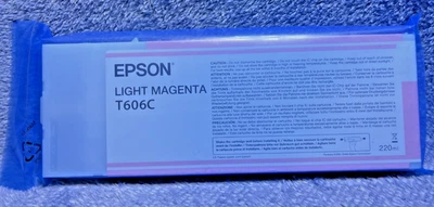 September 2021 Genuine Epson T606C Light Magenta Ink Cartridge - Image 1 of 2